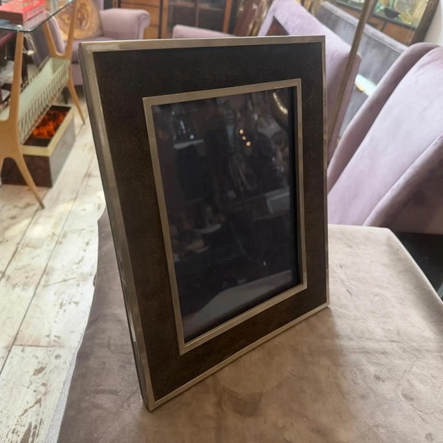 Silver 1970s Mid-Century Modern High Quality Italian Picture Frame For Sale - Image 8 of 13