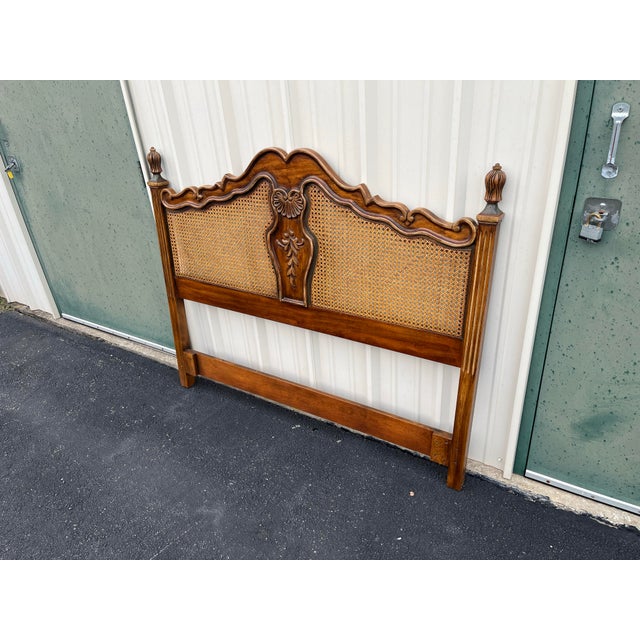 French Provincial 1980s Drexel Brittany Collection French Country Queen Headboard For Sale - Image 3 of 12