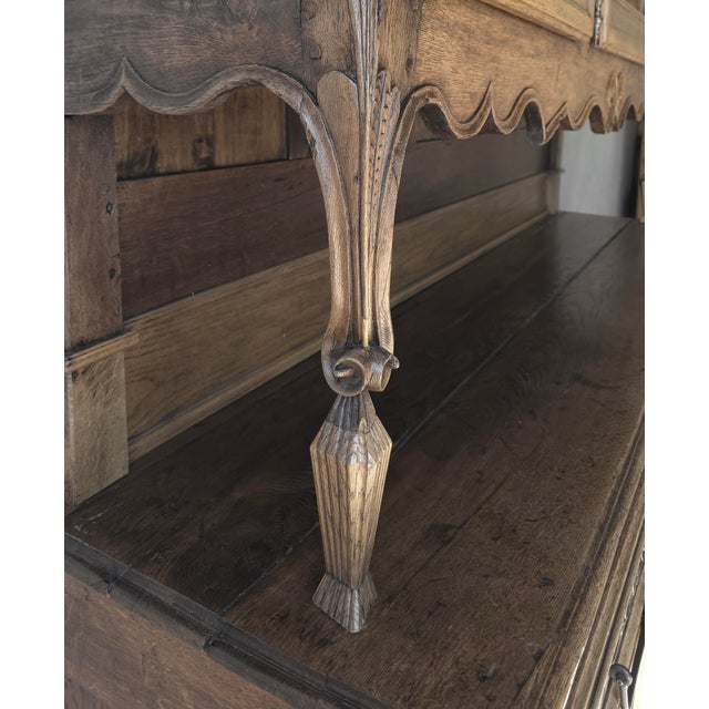 Monumental 1800s Antique French European Oak Vaissalier Hutch For Sale - Image 11 of 18