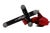 Wooden Cross with Silver Applications and Jesus Crucified with Red Fabric For Sale - Image 9 of 9