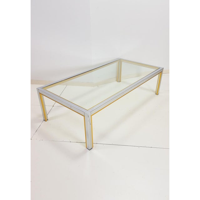 Coffee Table in Brass attributed to Renato Zevi, Italy, 1970s For Sale - Image 4 of 10