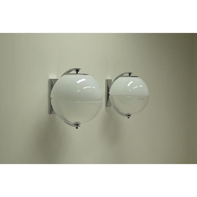 Large Italian Globe Wall Lamps, 1960s, Set of 2 For Sale - Image 9 of 10
