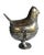 Indian Vintage Indian Dhokra Bronze Pewter Bird Pedestal Lidded Box For Sale - Image 3 of 14