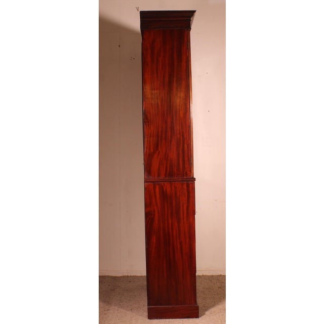 Mahogany Bookcase with Secretary, 18th Century For Sale - Image 3 of 14