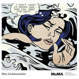 2013 Roy Lichtenstein "Drowning Girl - MoMA" Poster For Sale