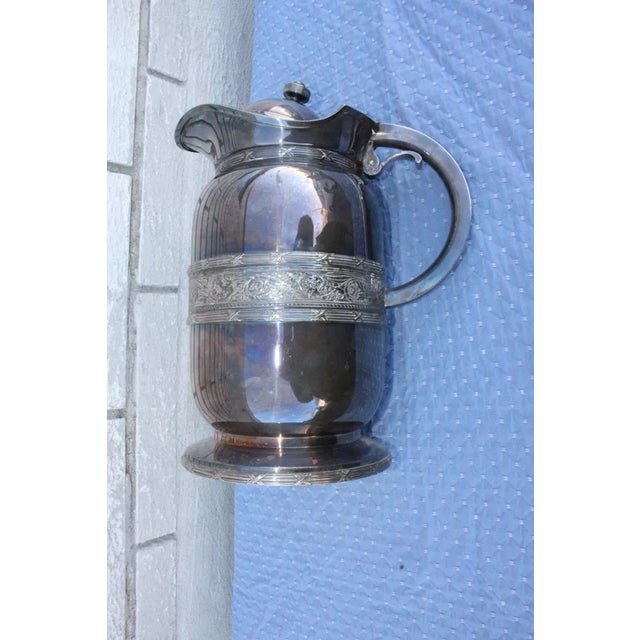 19th Century 19th Century Victorian Silverplate Gorham Co. Water Pitcher For Sale - Image 5 of 11