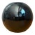 Vintage Black Ceramic Sphere Vase For Sale