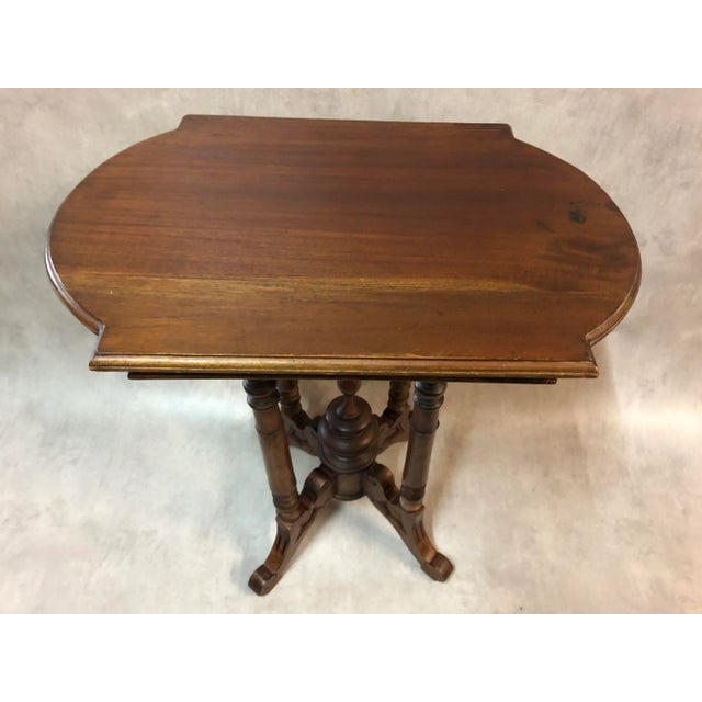 Wood Antique French Mahogany Side Table For Sale - Image 7 of 8