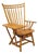 Vintage Hunt Country Furniture Pine Wood Writing Desk Windsor Chair W/ Drawer For Sale