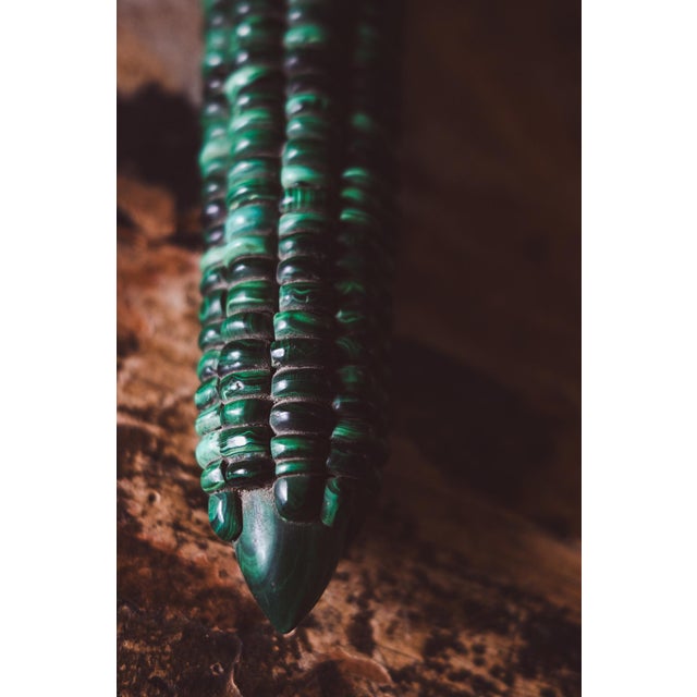 Malachite Corn Sculpture For Sale - Image 3 of 7