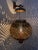 Metal Middle-Eastern Pierced Brass Hanging Globe Lantern For Sale - Image 7 of 11