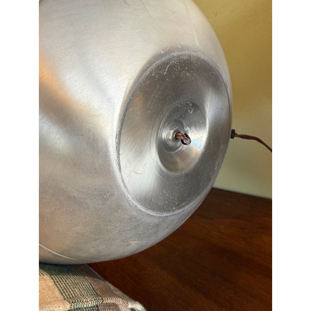 Russel Wright for Raymor Aluminum Ball Table Lamp C1930s For Sale In Chicago - Image 6 of 11