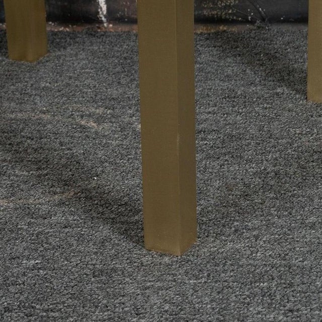 Vintage Satin Finish Brass Side Table For Sale In New York - Image 6 of 9