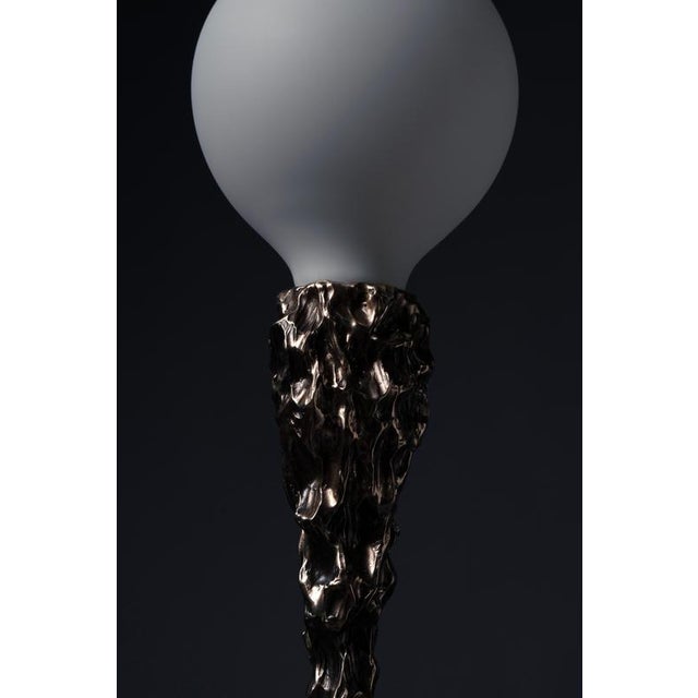 Sweet Thing Tall Lamp in Patinated Cast Bronze by William Guillon For Sale - Image 4 of 18