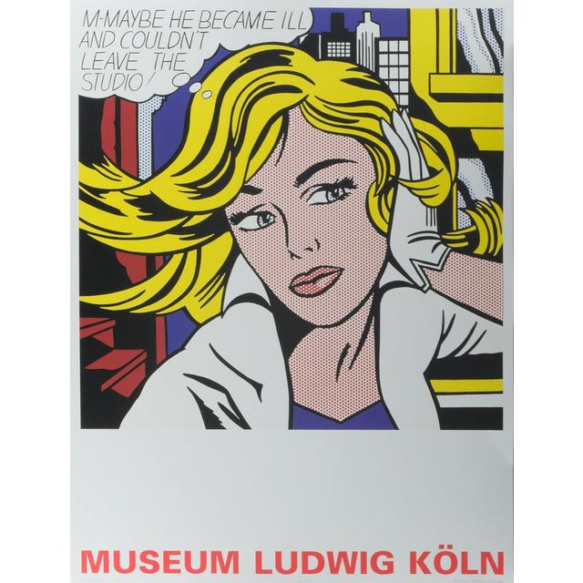 Roy LICHTENSTEIN (1923-1997) May Be Girl Original color poster On thick paper 60 x 80 cm (c. 24 x 31 inches) Excellent...