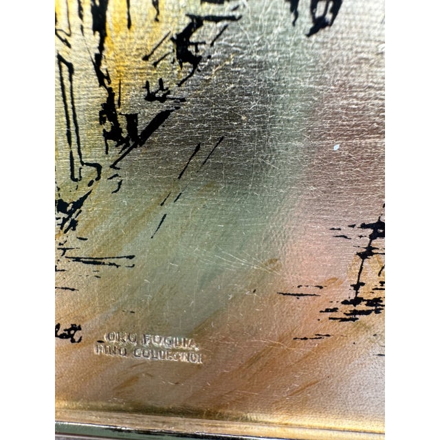 The painting is part of the "Pino Collection" and is crafted using gold leaf, a traditional and luxurious medium often...