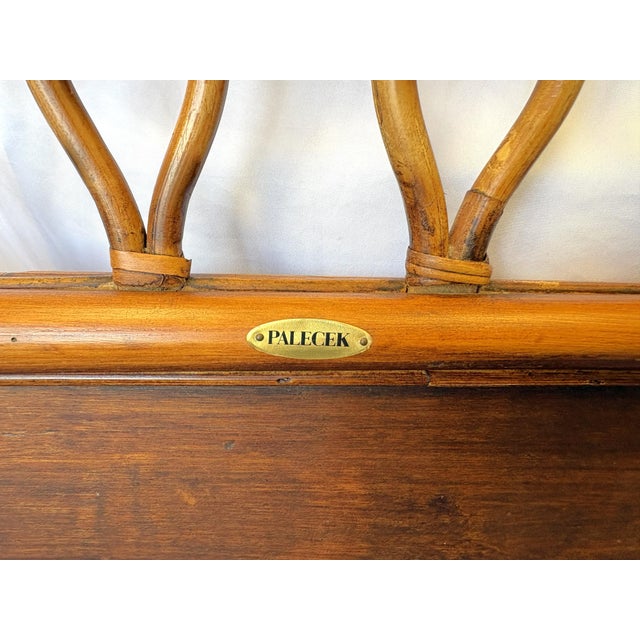 Vintage Palecek Woven Rattan With Bamboo Twin Headboards- A Coordinating Pair For Sale - Image 16 of 16