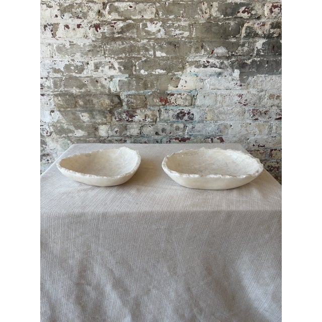 Stone Raw Edge White Onyx Bowl [2 Available] For Sale - Image 7 of 18