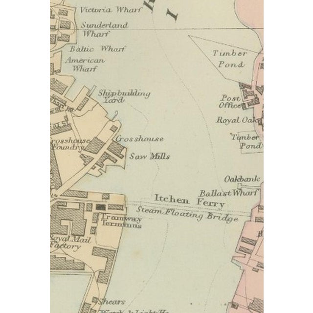 Antique Town Map of Southampton by George W. Bacon, 1885 For Sale - Image 14 of 15