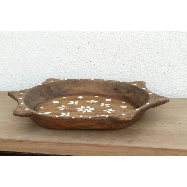 1960s Vintage Inlay Style Painted Bowl For Sale - Image 5 of 8