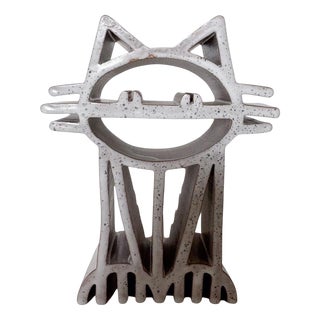Mid-Century Ceramic Cat by Gianni Polerti, Italy, 1960s For Sale