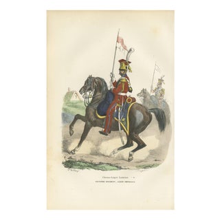 Chevau-Légers Lanciers, Imperial Guard Cavalry, 1843, Paper For Sale
