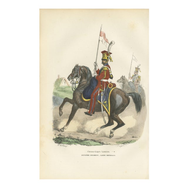 Chevau-Légers Lanciers, Imperial Guard Cavalry, 1843, Paper For Sale