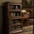 Mission Mission 3 Stack Oak Barrister Bookcase - Beveled Glass Walnut For Sale - Image 3 of 14