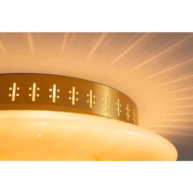 Metal Vintage Decorated Ceiling Lamp from Rosdala Glasbruk, 1970s For Sale - Image 7 of 11