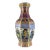 Mid 20th Century Exquisite Hexagonal Chinese Famille Rose Porcelain Vase With Figural Panels & Gilt For Sale