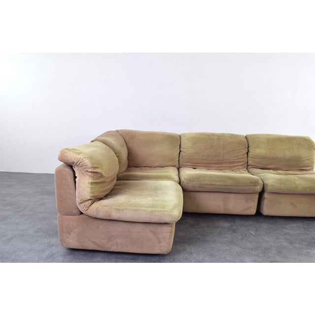 Mid-Century Modern Modular Corner Sofa from Rolf Benz, 1970s, Set of 4 For Sale - Image 10 of 14