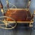 French Midcentury Modern Bar Trolley or Bar Cart With Brass and Formica For Sale In Portland, ME - Image 6 of 10