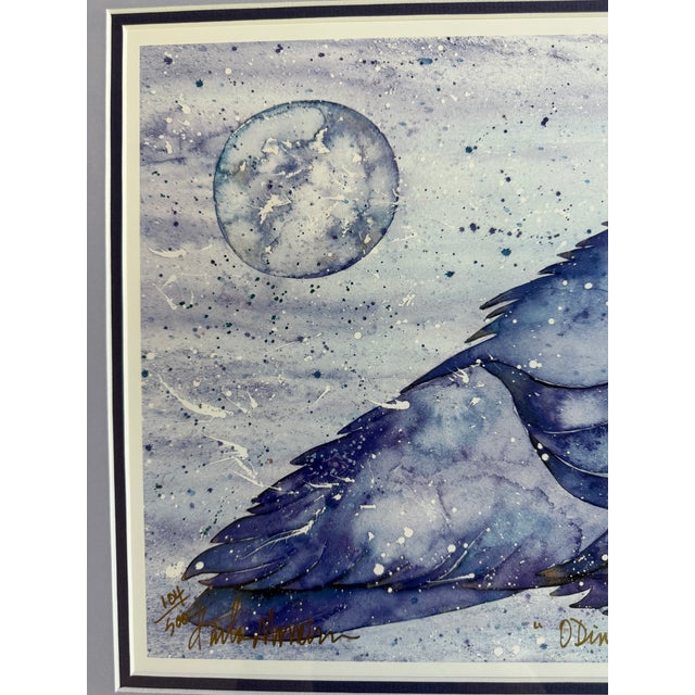 2010s Karla Morreira "Odin's Witness" Signed Limited Edition Raven Art Print - 104/500 For Sale - Image 5 of 10