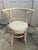 Vintage Coastal Rattan Bistro Set With Glass Table & Two Barrel Chairs For Sale - Image 15 of 18