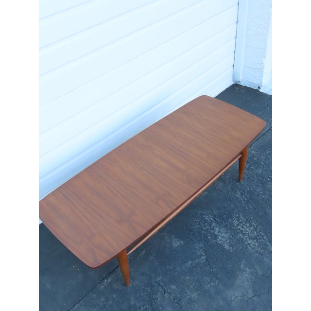 Brown Mid Century Modern Long Low Coffee Table 6402 For Sale - Image 8 of 12