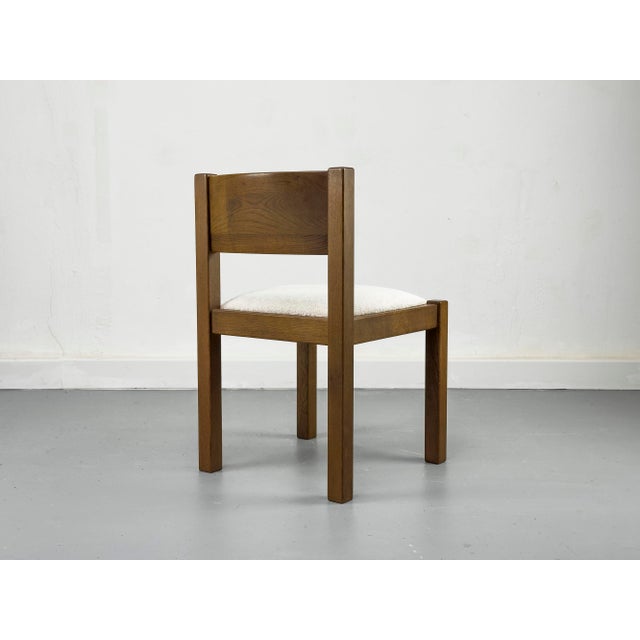 1970s Brutalist Smoked Oak Dining Chairs, 1970s, Set of 6 For Sale - Image 5 of 17