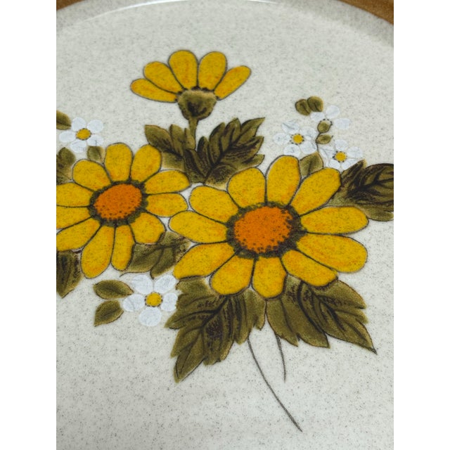 1970s Vintage Midcentury Mikasa “Melissa” Floral Stoneware Dinner Plates, Set of Eleven For Sale - Image 5 of 9