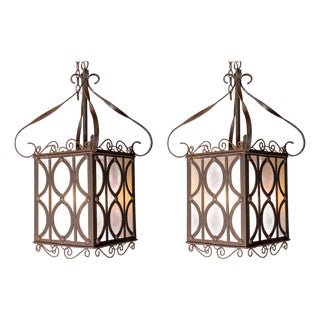 Mid 20th Century French Lanterns - a Pair For Sale