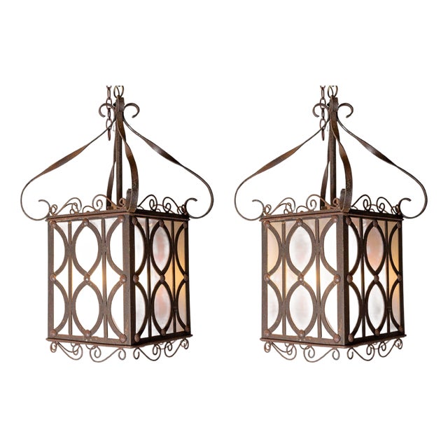 Mid 20th Century French Lanterns - a Pair For Sale