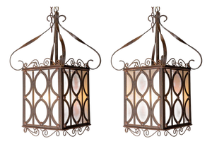 Mid 20th Century French Lanterns - a Pair