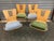 Stackable Metal and Wood Chairs, 1990s, Set of 4 For Sale - Image 4 of 16