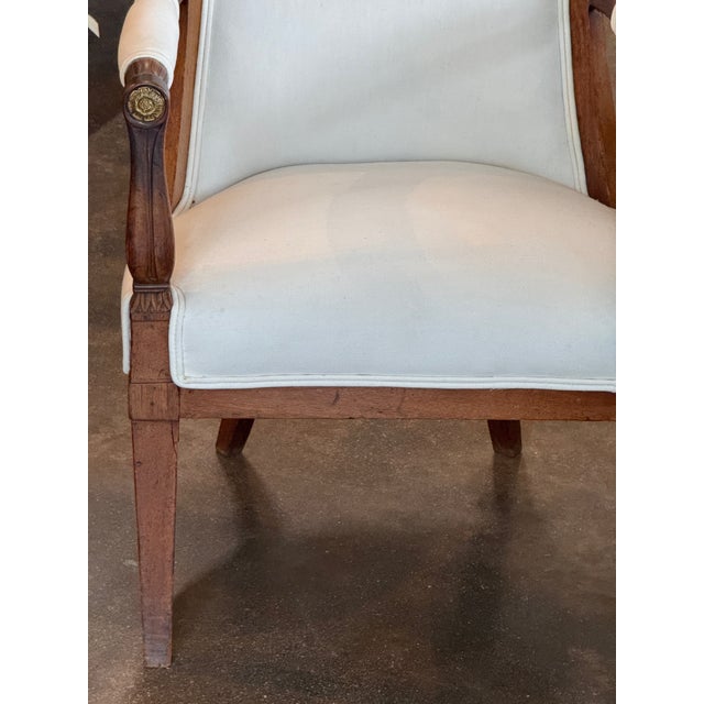 Wood 19th Century Pair of French Empire Armchairs For Sale - Image 7 of 16