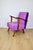 Purple Vintage Loft Armchair in Purple Velvet, 1970 For Sale - Image 8 of 12