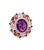 Bochic “Orient” Amethyst & Ruby & Multi Gem Cocktail Ring Set 18K & Silver, Size 6 For Sale - Image 4 of 12