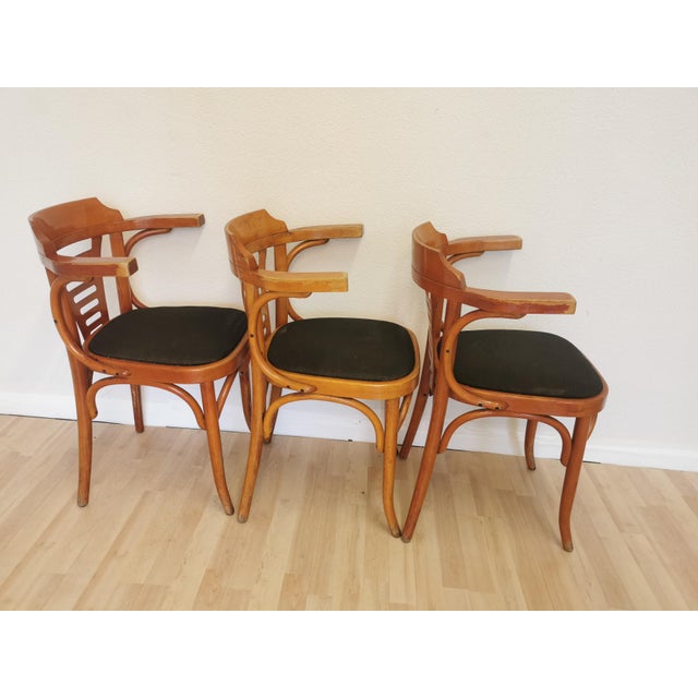 Vintage Bentwood Armchairs, 1970s, Set of 3 For Sale - Image 15 of 18