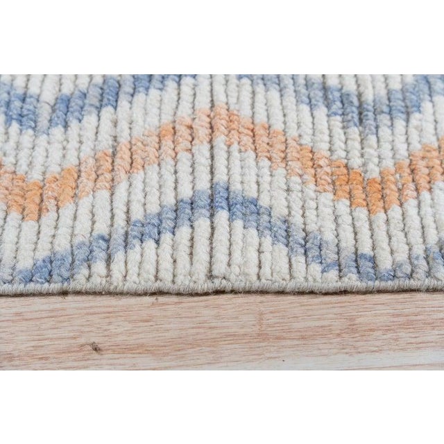 6x9 Ivory Hand-Knotted Wool Woven Cityscape Tribal Modern Carpet Rug For Sale - Image 4 of 8