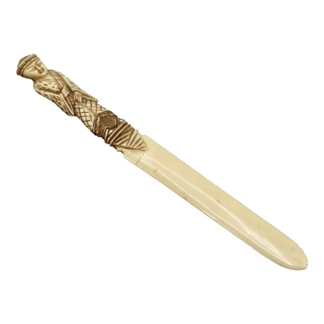 Antique Carved Page Turner Paper Knife Letter Opener For Sale