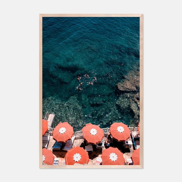 Natalie Obradovich Bagno Marino Archi 1 by Natalie Obradovich in Natural Maple Framed Paper, Medium Art Print For Sale - Image 4 of 4