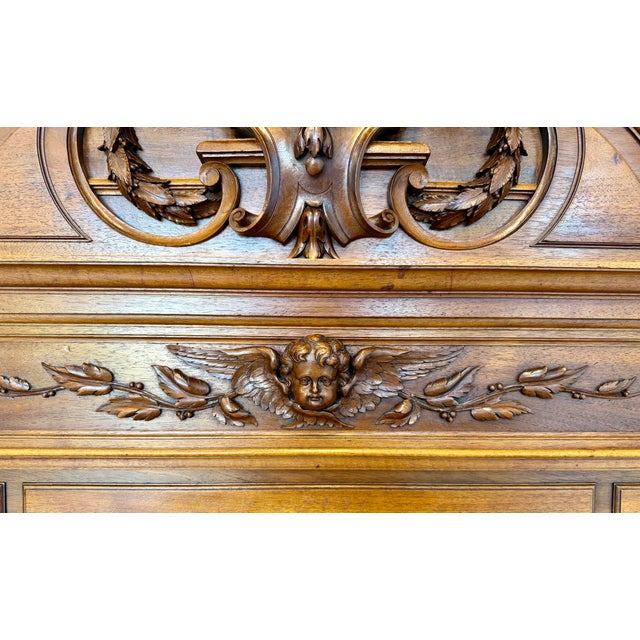 Wood 19th Century Carved French Walnut Bed Frame For Sale - Image 7 of 12
