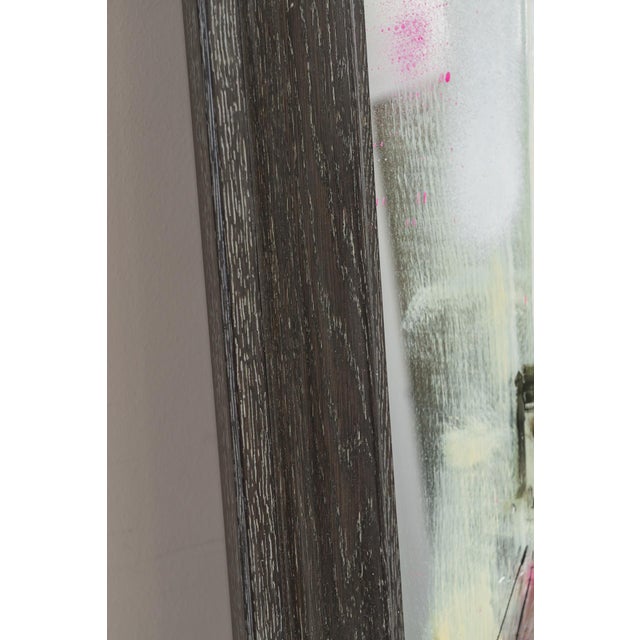 Large Mirror with the Eiffel Tower, 2024, Painted Mirror Glass For Sale - Image 4 of 5